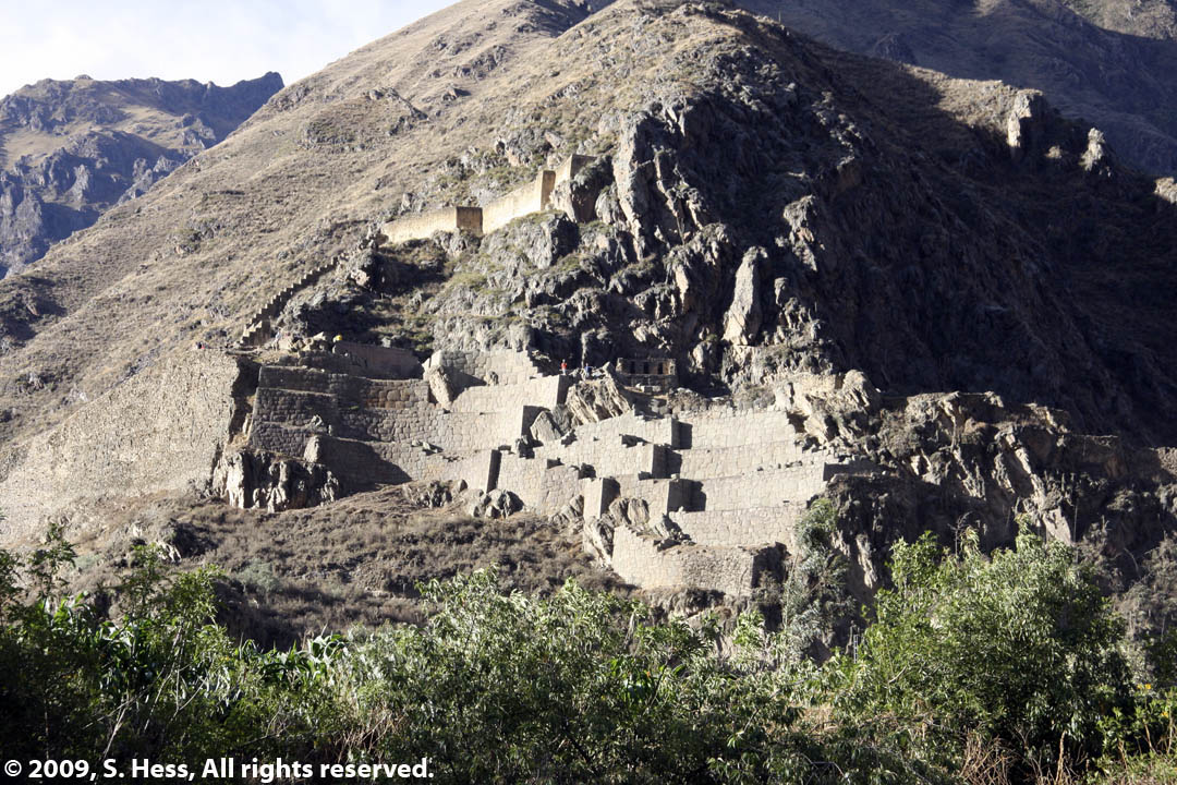 The popular means of travel in Ollantaytambo Fortress